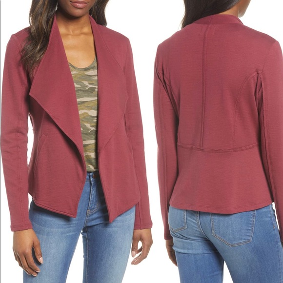 Nwot Caslon Drape Collar Knit Blazer 